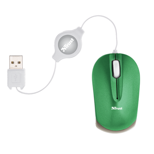 Nanou Retractable Micro Mouse - Green