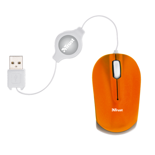 Nanou Retractable Micro Mouse - Orange