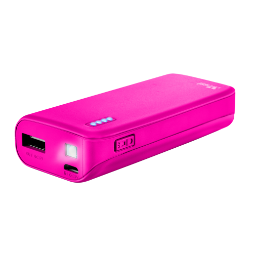 Внешний аккумулятор Trust Primo 4400 - neon pink